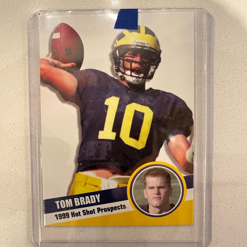 Men's Football Card Holder — Blue and Yellow